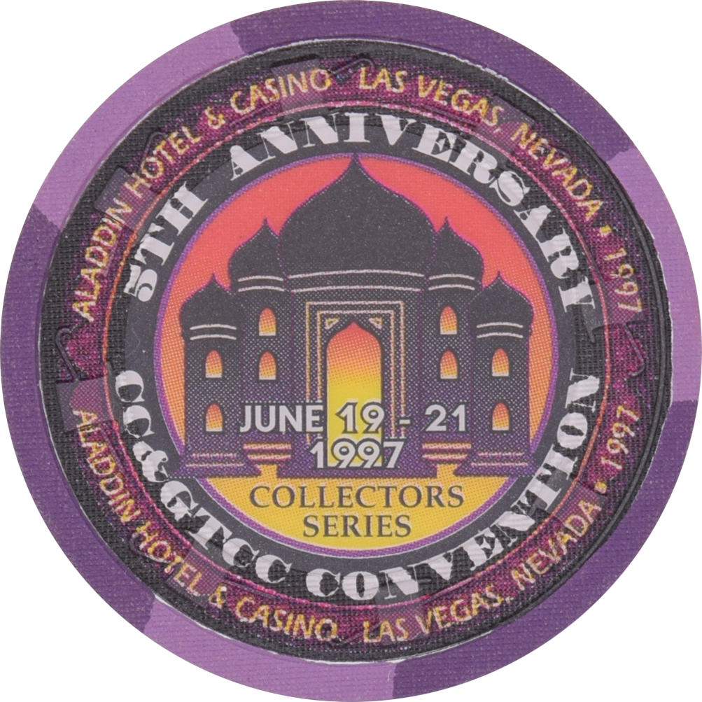 Aladdin Casino Las Vegas Nevada $5 5th Convention Chip 1997