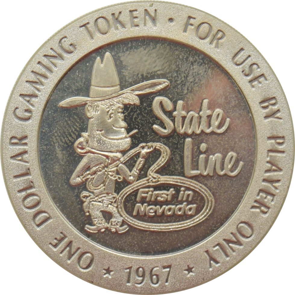 State Line Casino Wendover Nevada $1 Token 1967