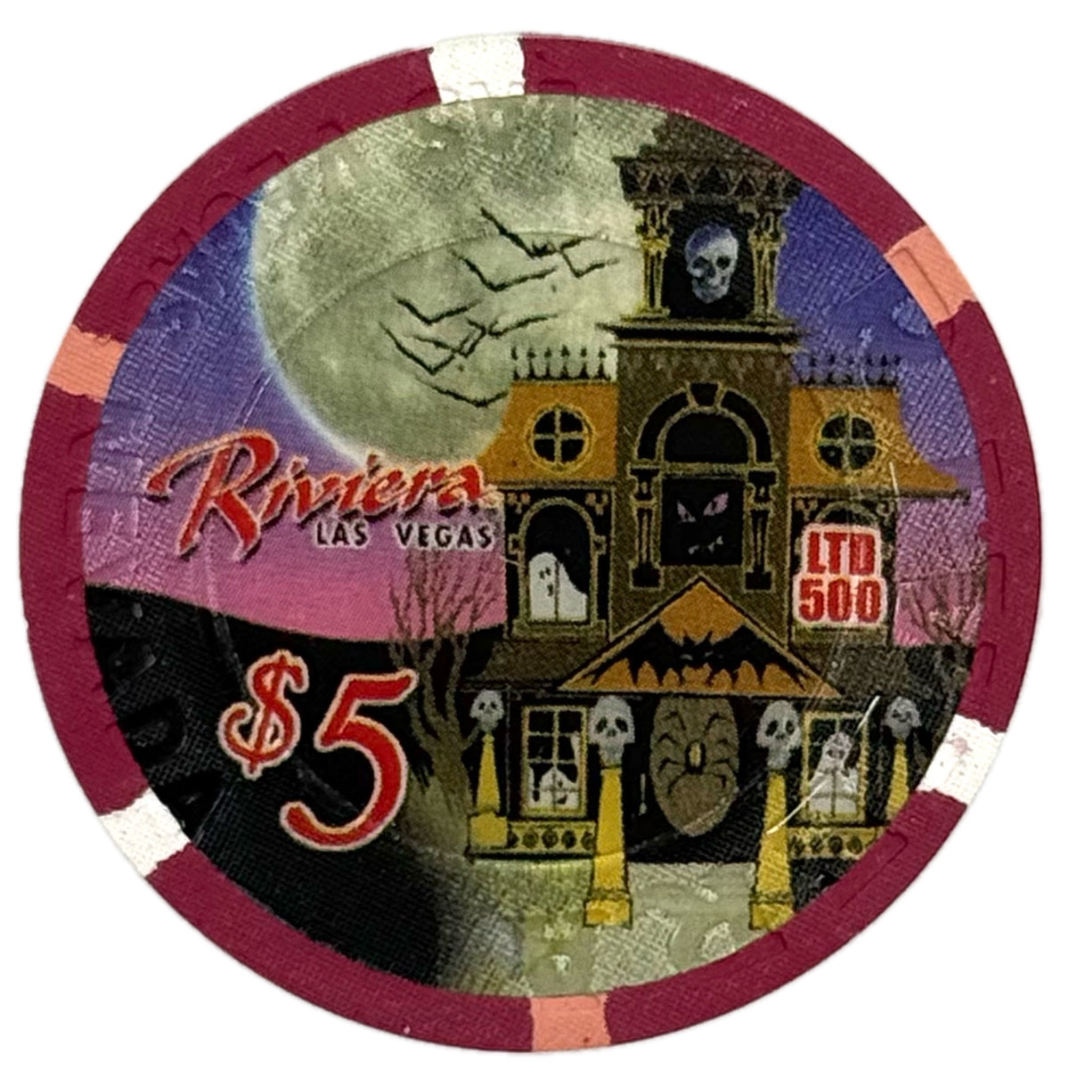 Riviera Casino Las Vegas NV $5 Halloween Chip 2006