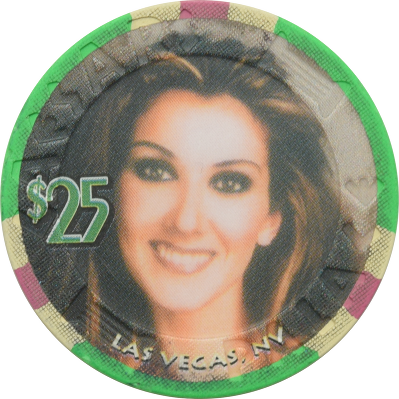 Caesars Palace Casino Las Vegas Nevada $25 Celine Dion Smiling Chip 2003
