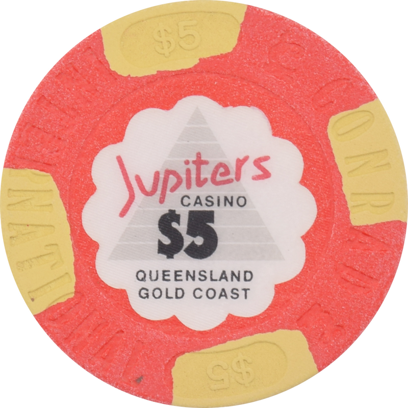 Jupiters Casino (Conrad) Gold Coast QLD Australia $5 Chip