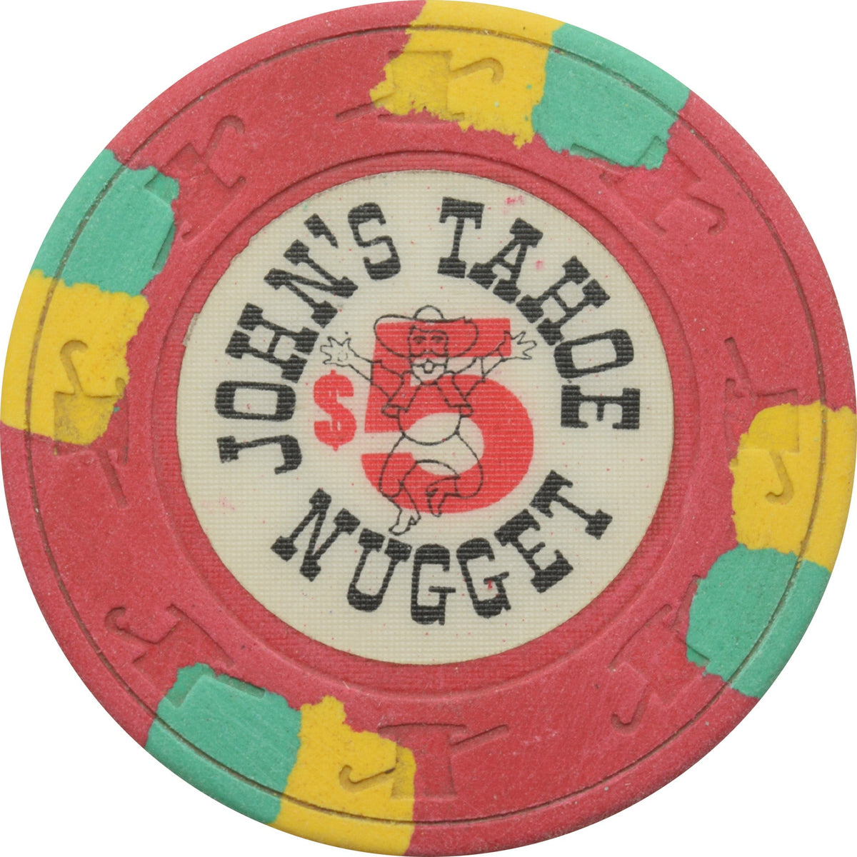 John's Tahoe Nugget Casino Lake Tahoe NV $5 Chip 1981