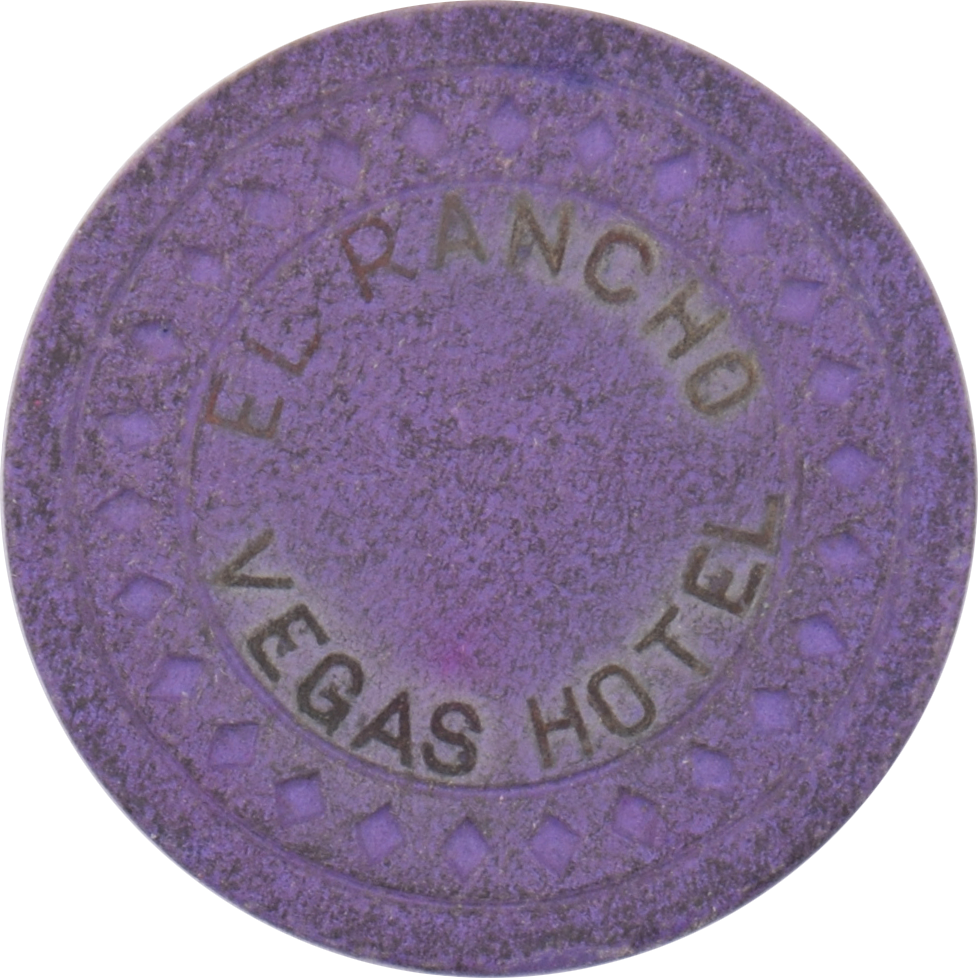 El Rancho Vegas Casino Las Vegas Nevada $5 Chip 1941