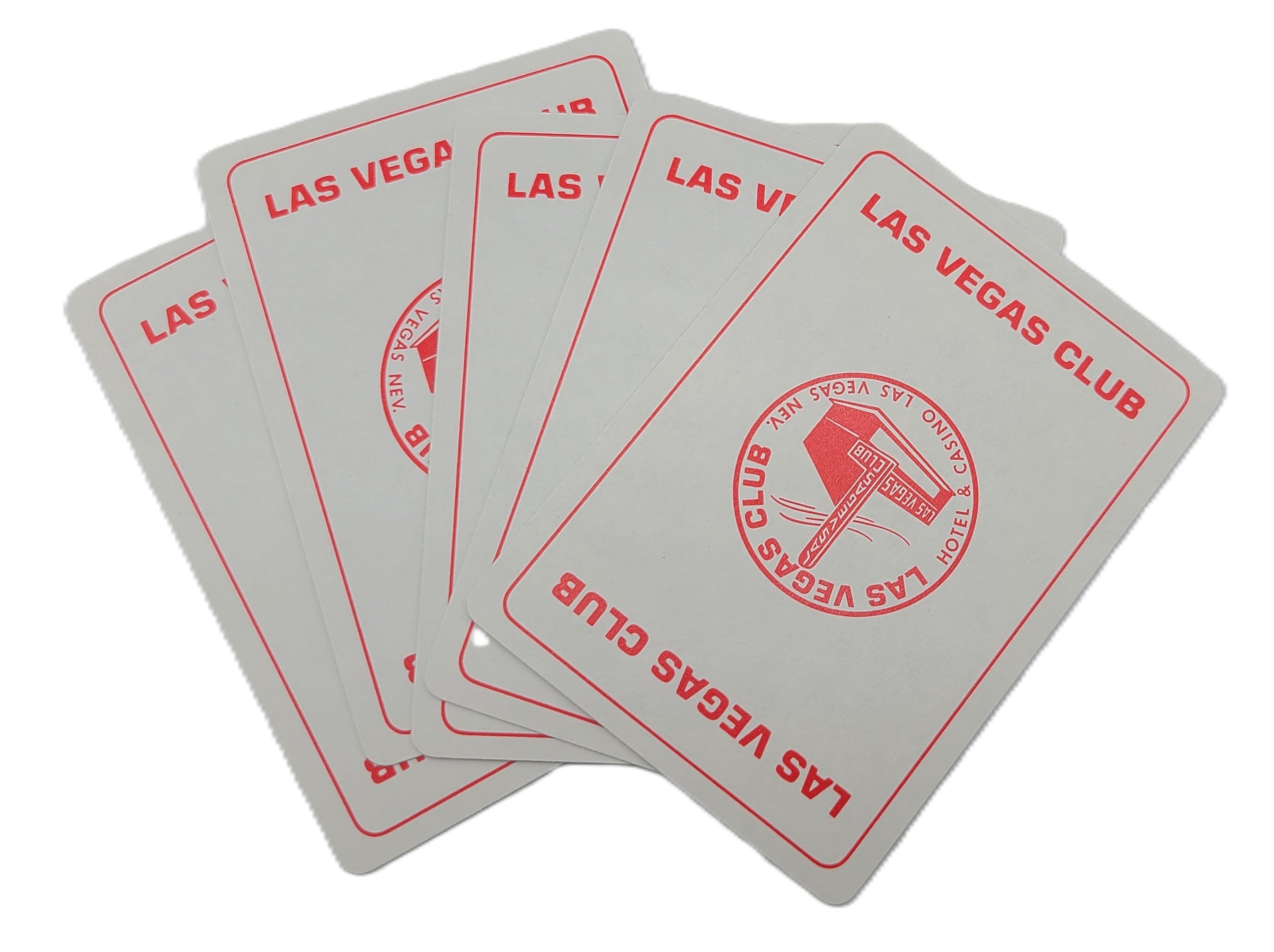 Casino Playing Cards - Las Vegas Club Used Red Playing Cards Las Vegas Nevada