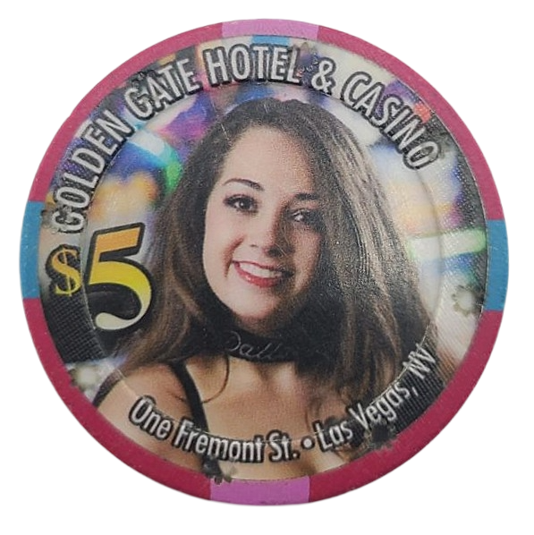 Golden Gate Casino Las Vegas Nevada $5 Chip 2012 Golden Gate Dealer Dallas