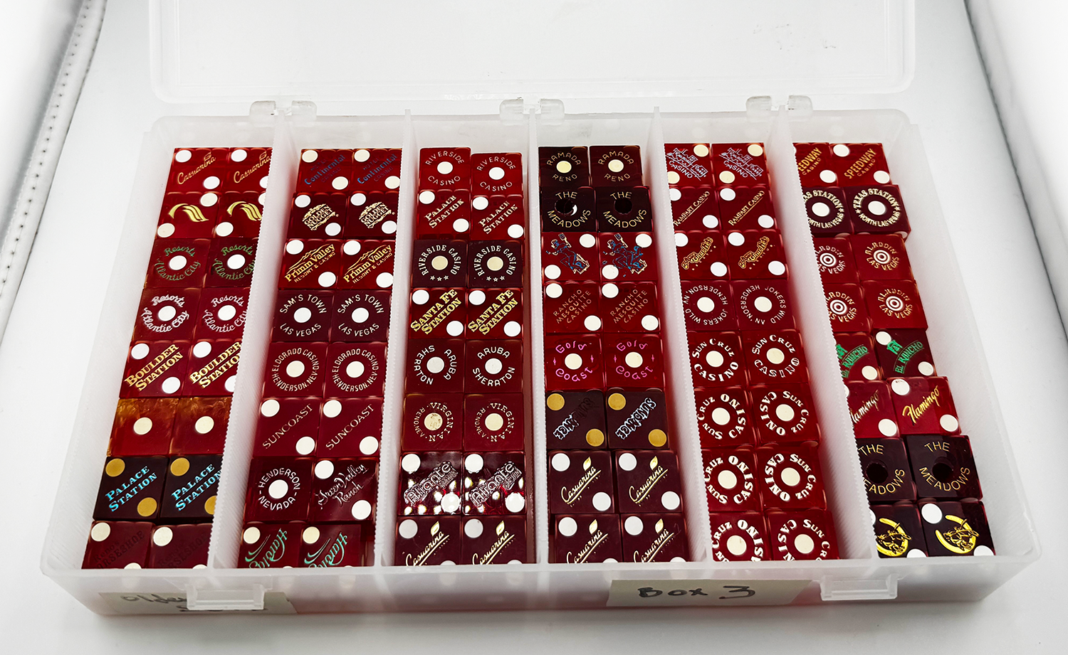 Dice Collection 48 Pairs Multiple Casinos In Protective Box