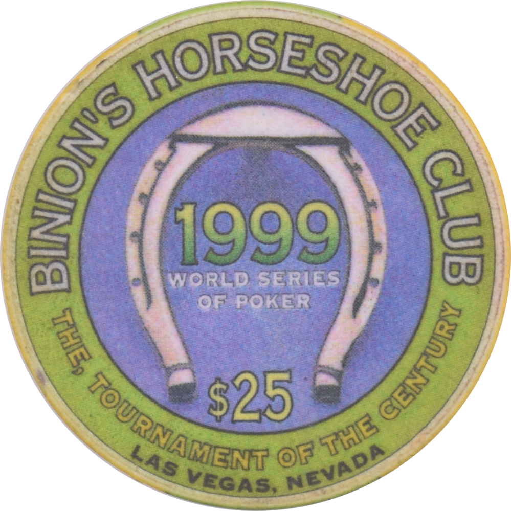 Horseshoe Club (Binion's) Casino Las Vegas Nevada $25 Johnny Moss Chip 1999