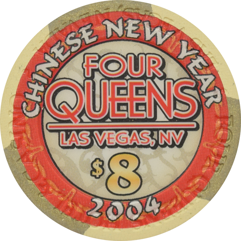 Four Queens Casino Las Vegas Nevada $8 Year Of The Monkey Chip 2004