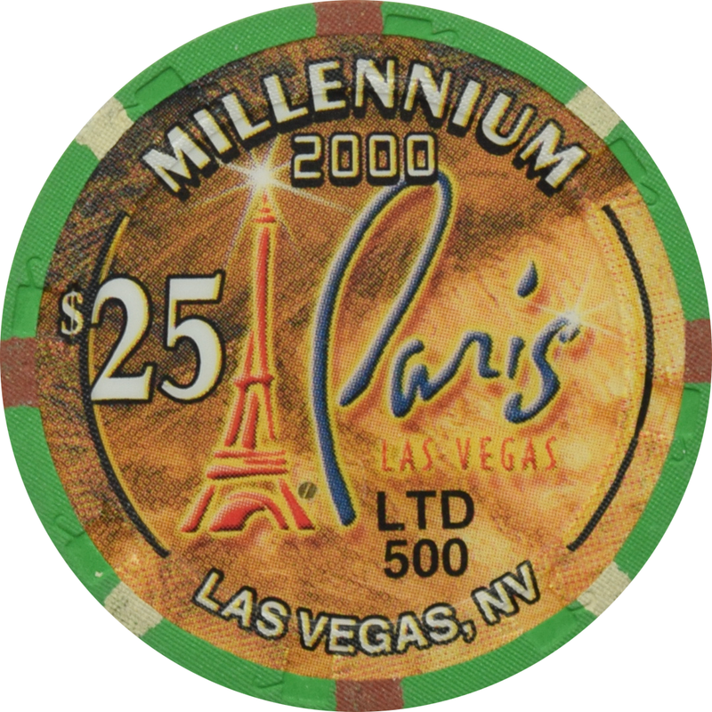 Paris Casino Las Vegas Nevada $25 Chip Millennium 1999
