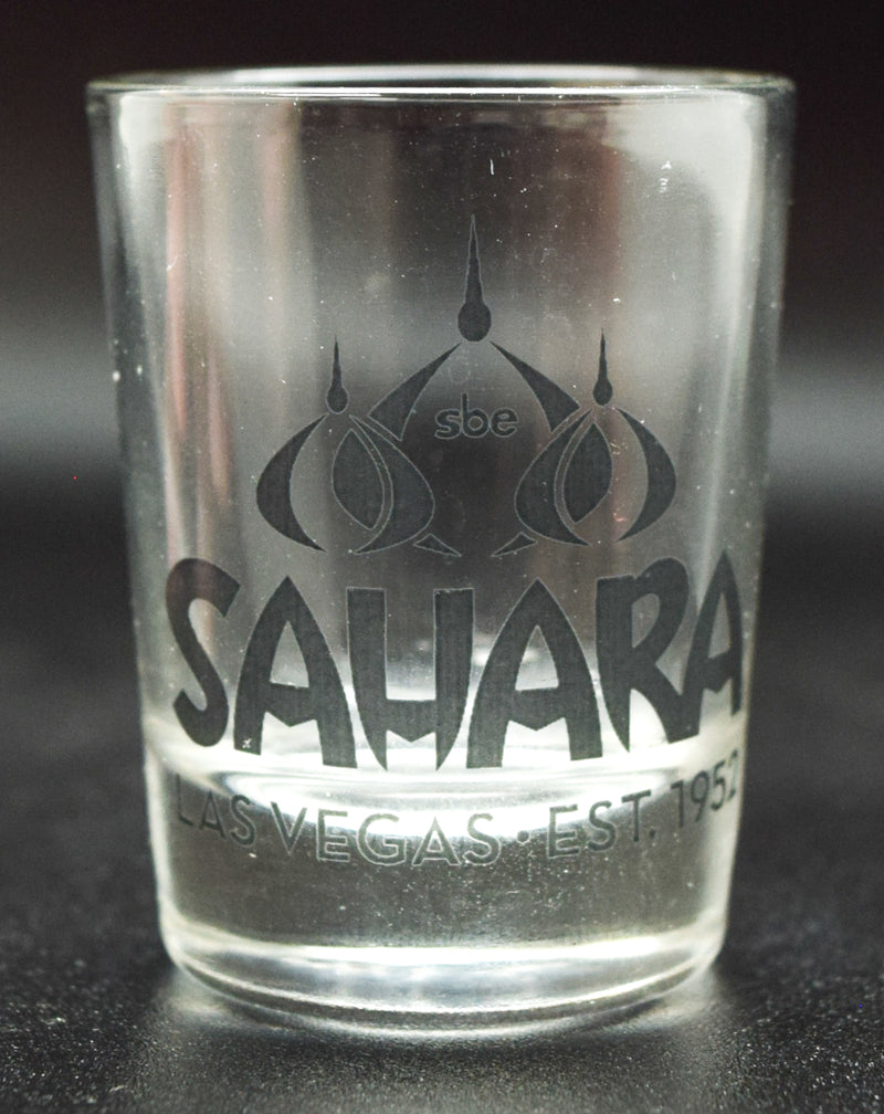 Sahara Casino Las Vegas Nevada Black Logo Shot Glass