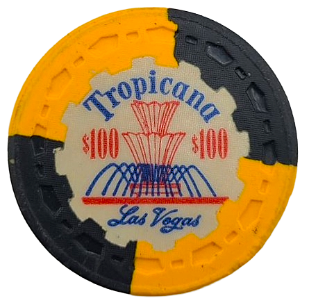 Tropicana Casino Las Vegas Nevada $100 Cancelled Chip 1968