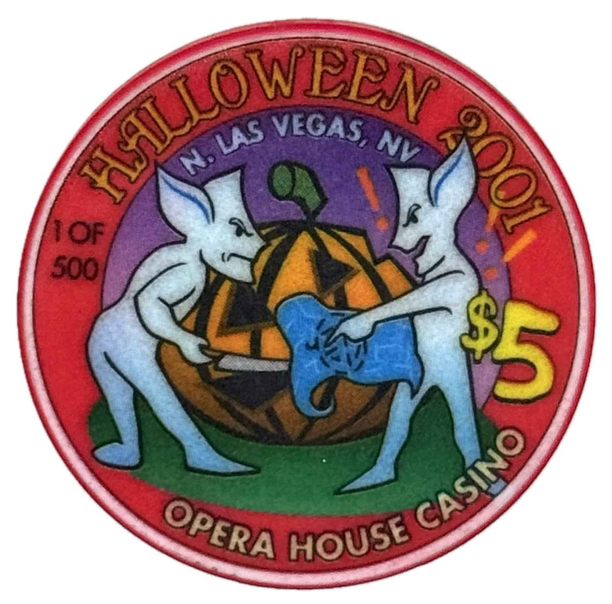 Opera House Casino N. Las Vegas NV $5 Halloween Chip 2001