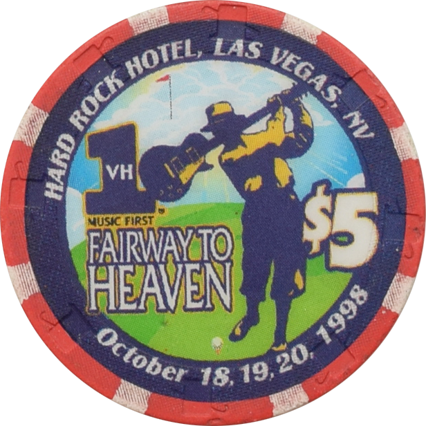 Hard Rock Casino Las Vegas Nevada $5 Fairway to Heaven Chip 1998