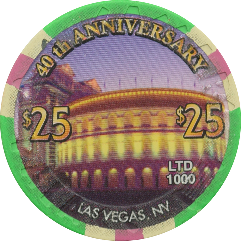 Caesars Palace Casino Las Vegas Nevada $25 40th Anniversary Magical Empire Chip 2006