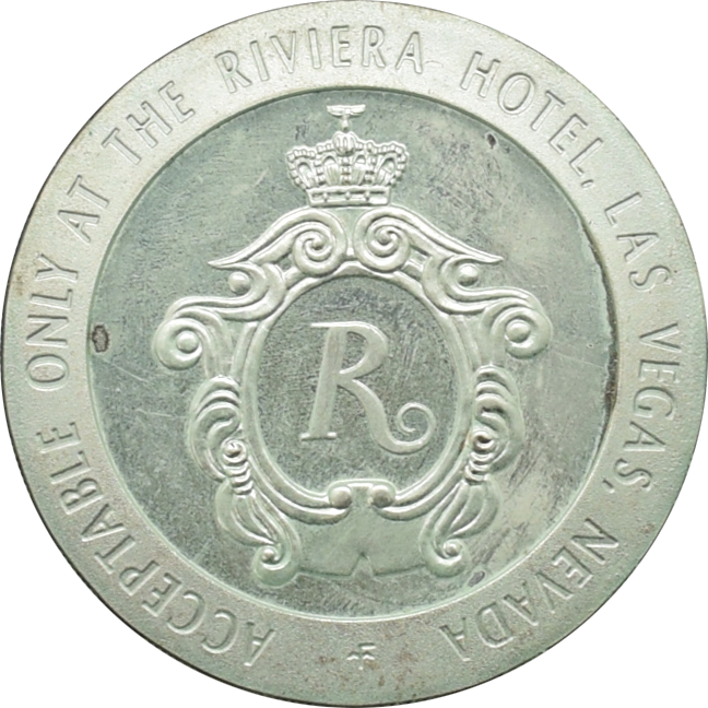 Riviera Casino Las Vegas Nevada $5 Sterling Silver Token 1967