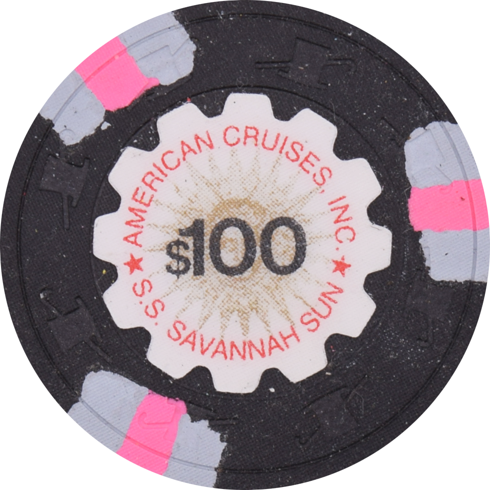 S.S. Savannah Sun Casino American Cruises $100 Chip