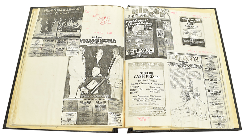 Bob Stupak's Personal Scrapbook - Vegas World Advertising July 1979 - December 1980