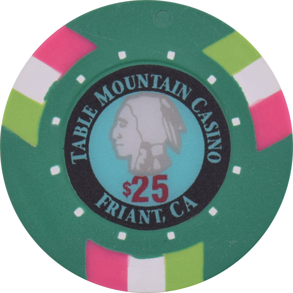 Table Mountain Casino Resort Friant California $25 Sample Chip