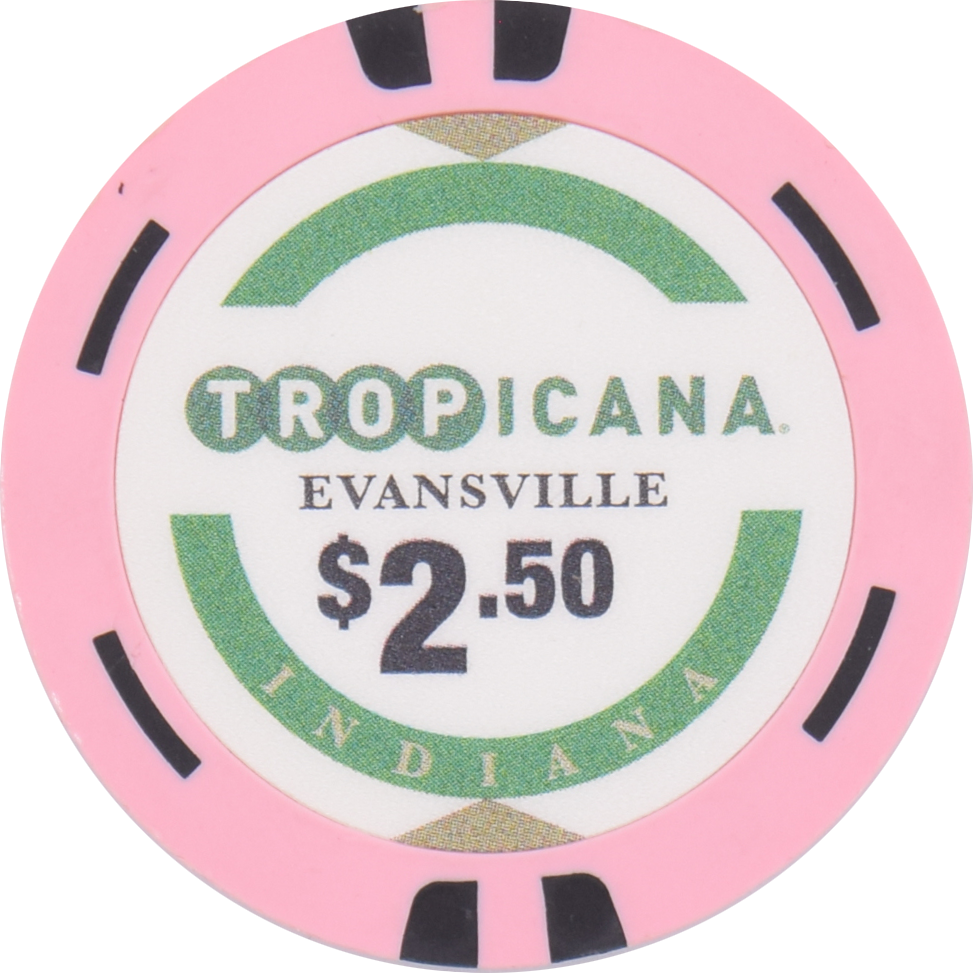 Tropicana Casino Evansville Indiana $2.50 Chip