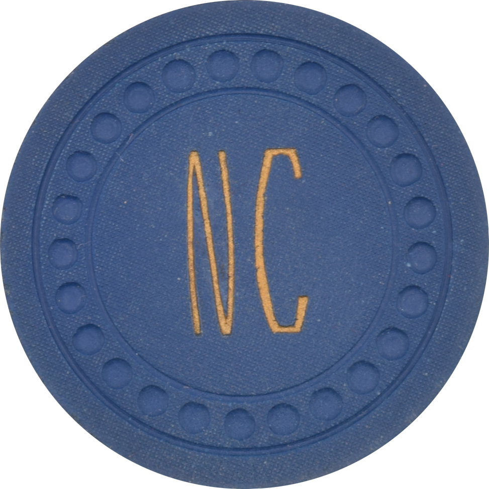 Nevada Club Casino Reno/Crystal Bay Nevada Blue Roulette Chip 1946