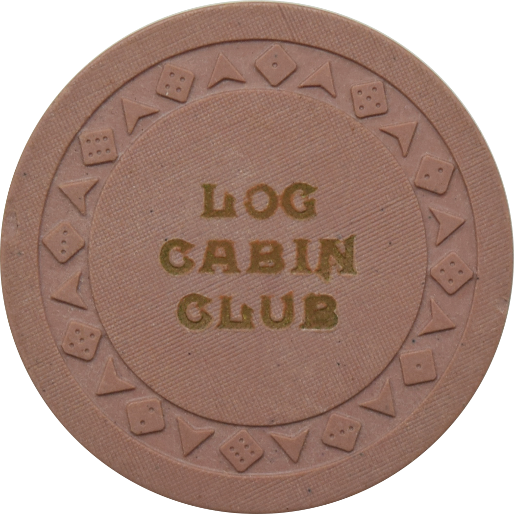 Log Cabin Club Casino Hawthorne Nevada Lt Purple Chip 1953