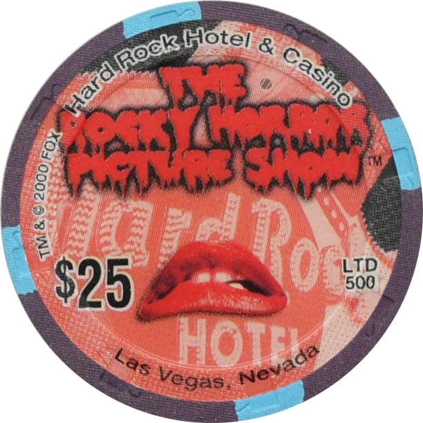 Hard Rock Casino Las Vegas Nevada $25 Rocky Horror Riff Raff Chip 2000
