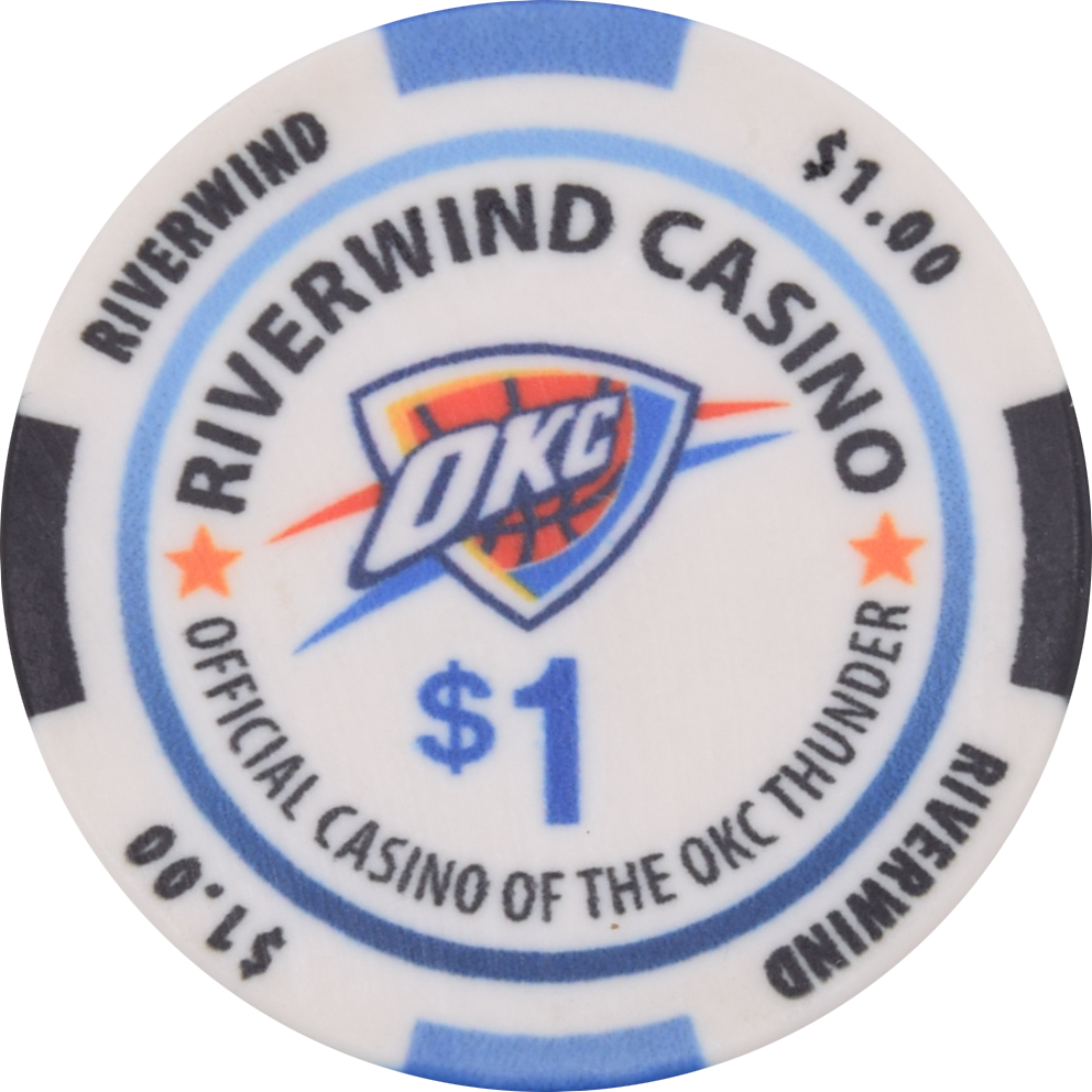 Riverwind Casino Norman Oklahoma $1 OKC Thunder Chip 2023