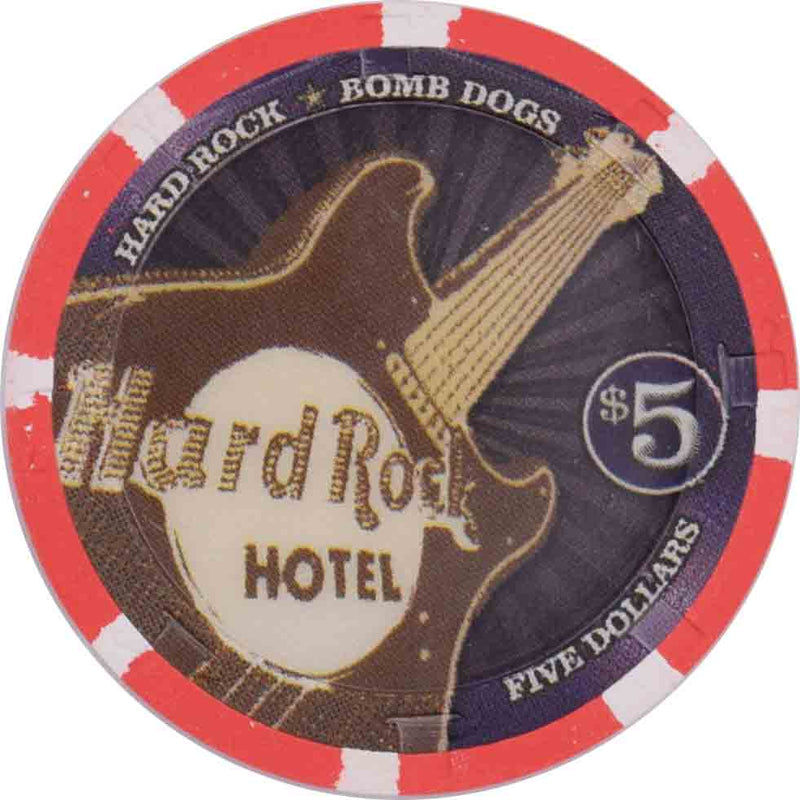 Hard Rock Casino Las Vegas Nevada $5 Bomb Dogs / Prince Chip 2007