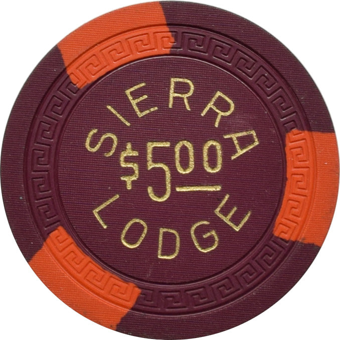 Sierra Lodge Casino Crystal Bay Nevada $5 Chip 1953