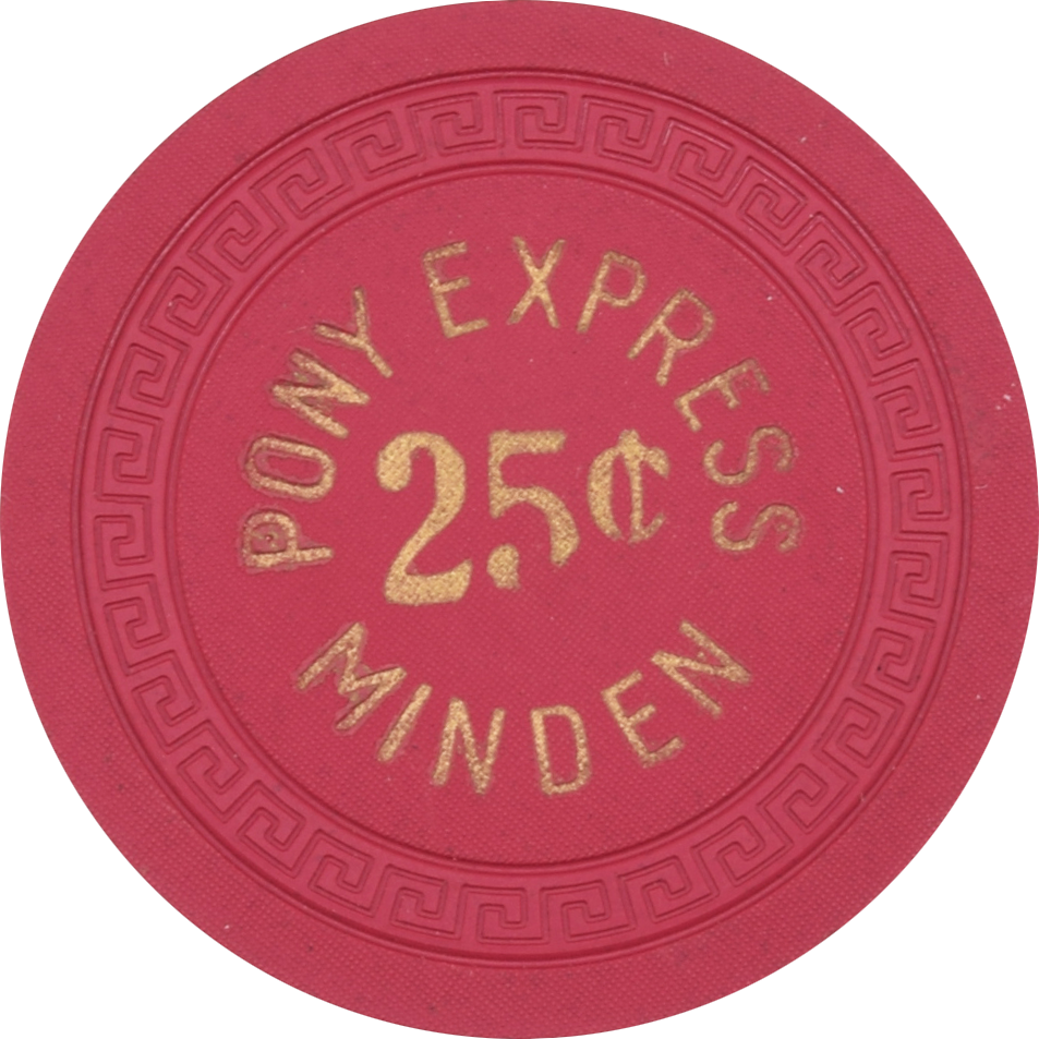 Pony Express Casino Minden Nevada 25 Cent Chip 1955