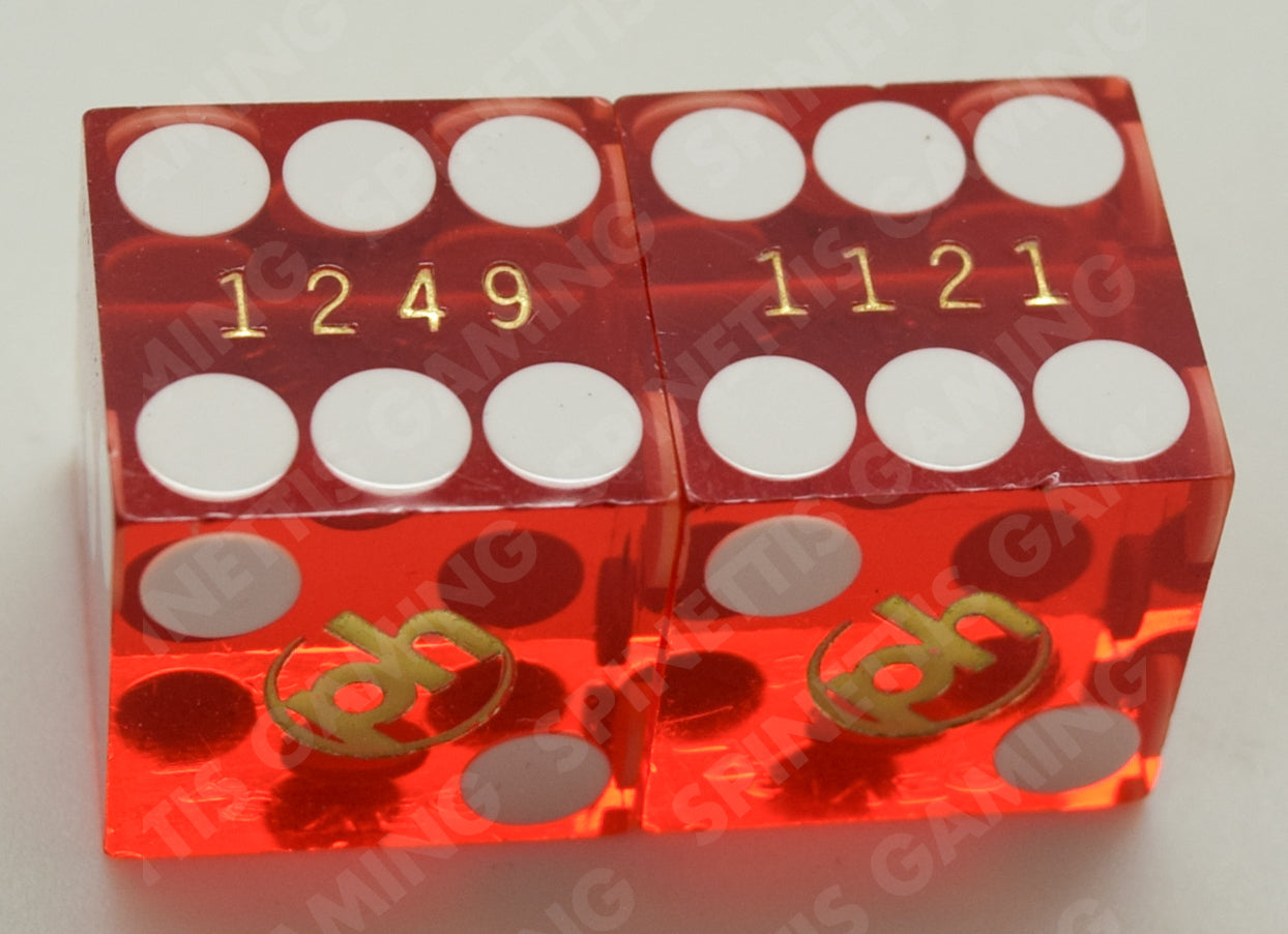 Planet Hollywood Las Vegas Nevada Red Matching Number Pair of Dice