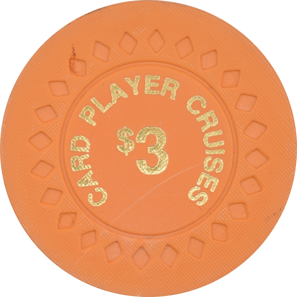 Card Player Cruises $3 Casino Chip