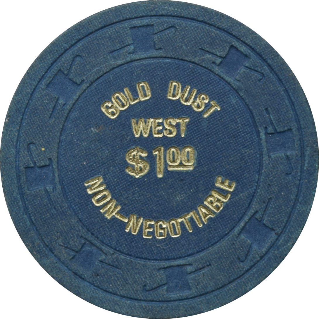 Gold Dust West Casino Reno Nevada $1 Non-Negotiable Chip 1976