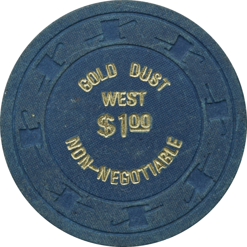 Gold Dust West Casino Reno Nevada $1 Non-Negotiable Chip 1976