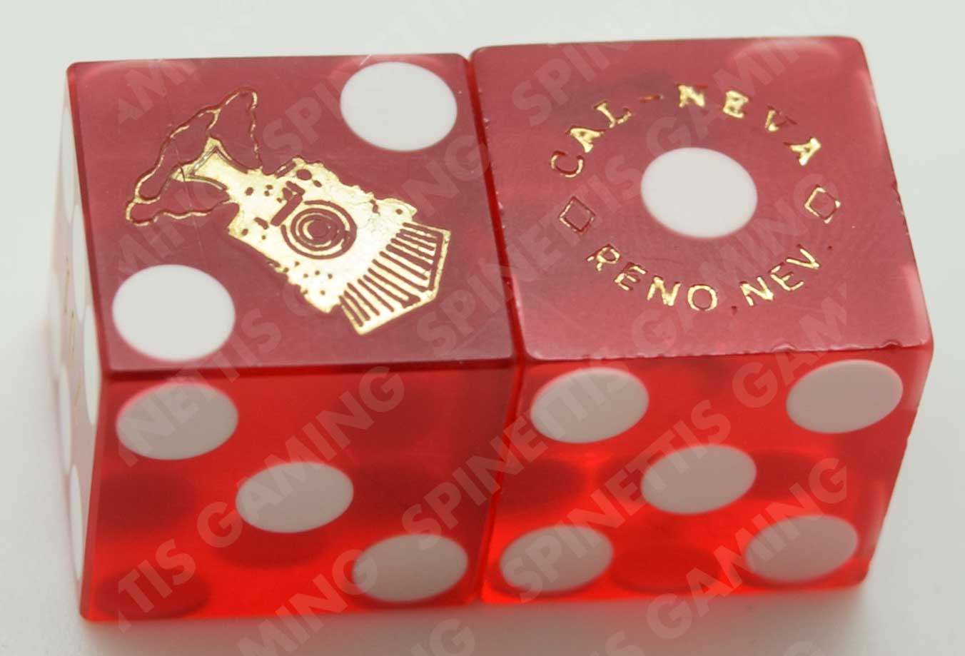 Club Cal-Neva Casino Reno Nevada Red Used Pair of Dice