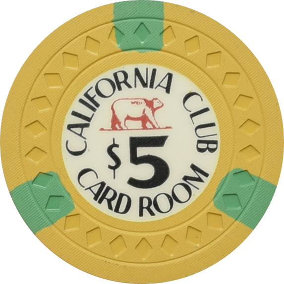 California Club Casino Las Vegas Nevada $5 Chip 1961