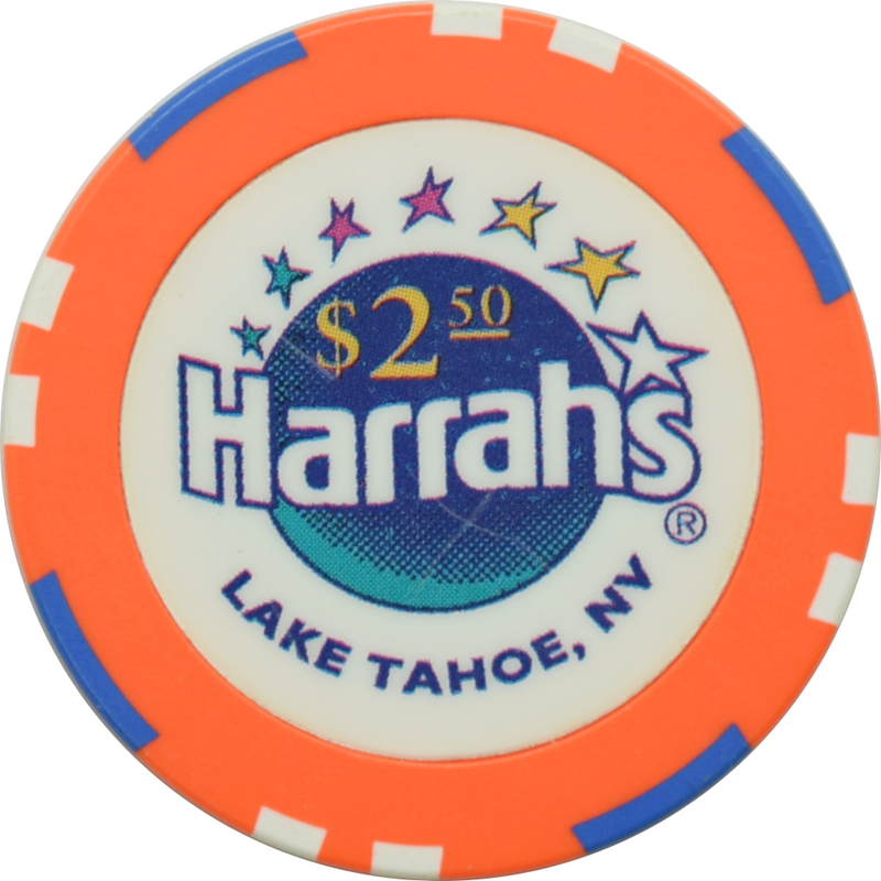 Harrah's Casino Lake Tahoe Nevada $2.50 Chip 1996