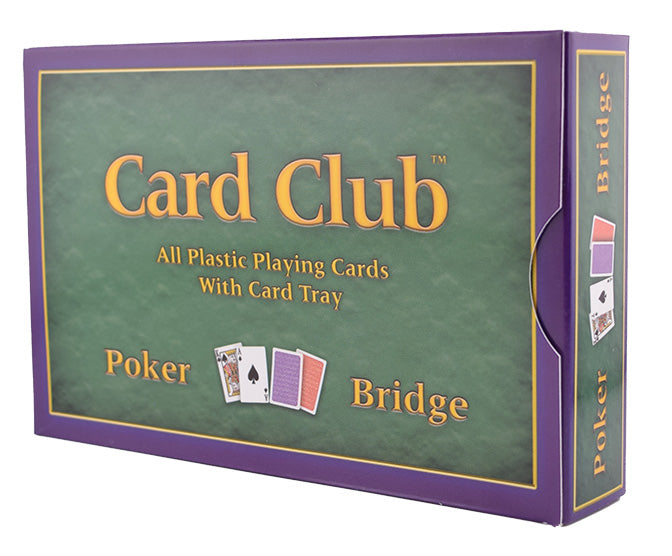 Card Club 100% Plastic 2-deck Set-Up