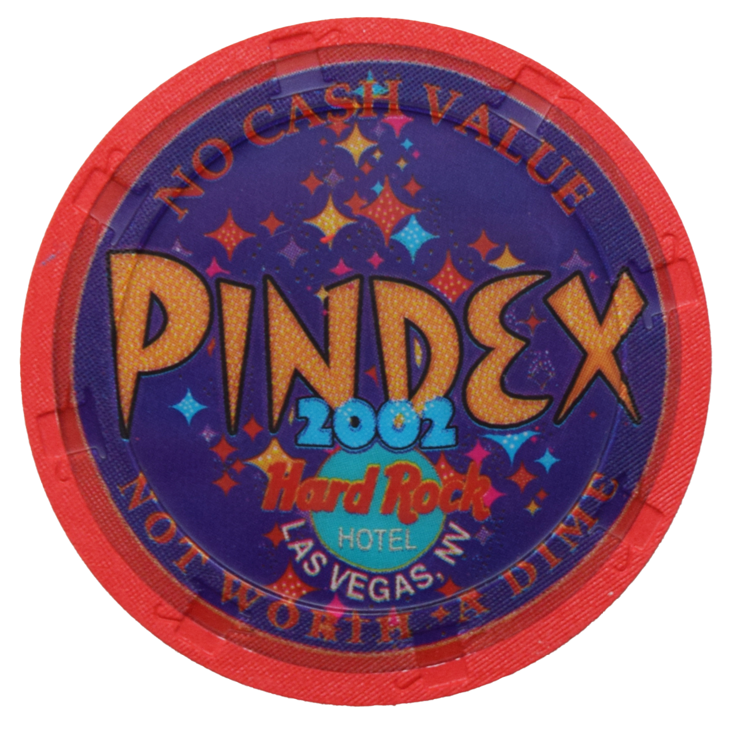 Hard Rock Hotel Pindex 2002 NCV Chip Las Vegas Nevada Red