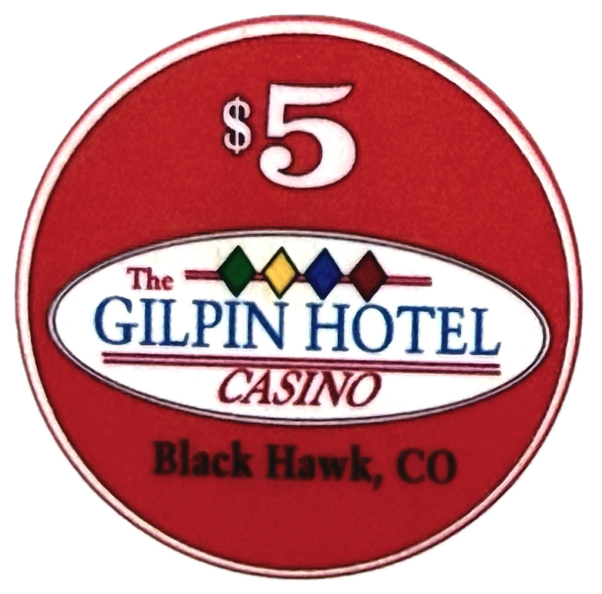The Gilpin Hotel Casino Black Hawk CO $5 Halloween Chip 1999