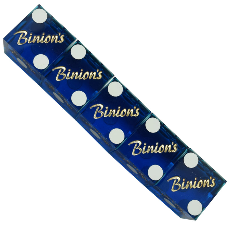 Binion's Casino Stick of Blue 5 Used Casino Dice Las Vegas