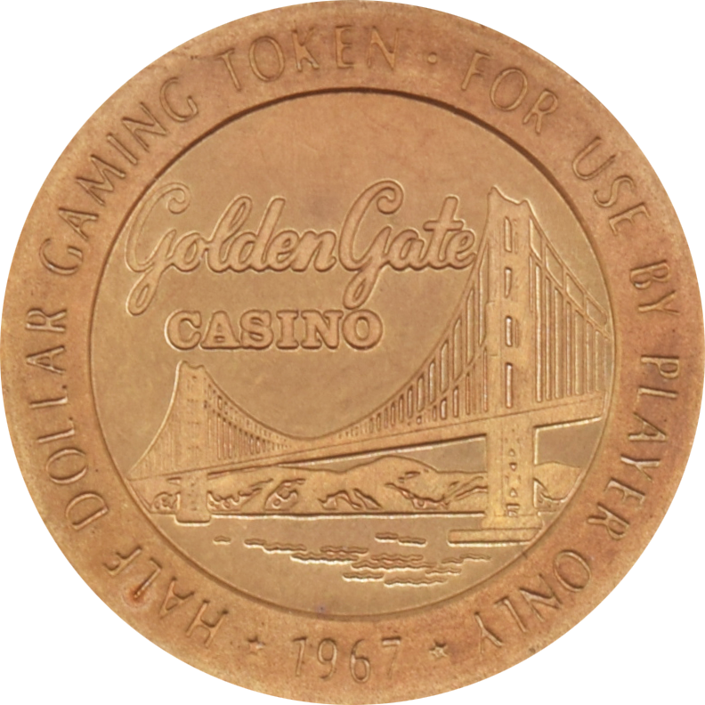 Golden Gate Casino Las Vegas Nevada 50 Cent Gaming Token 1967