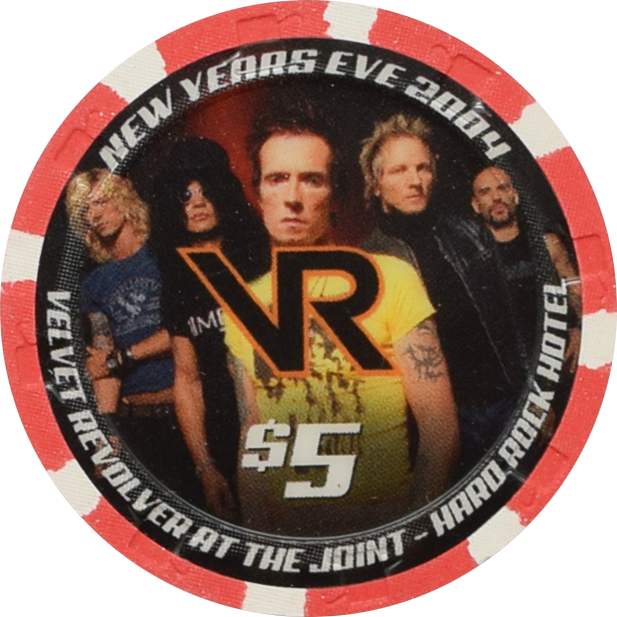 Hard Rock Casino Las Vegas Nevada $5 Velvet Revolver Chip 2004