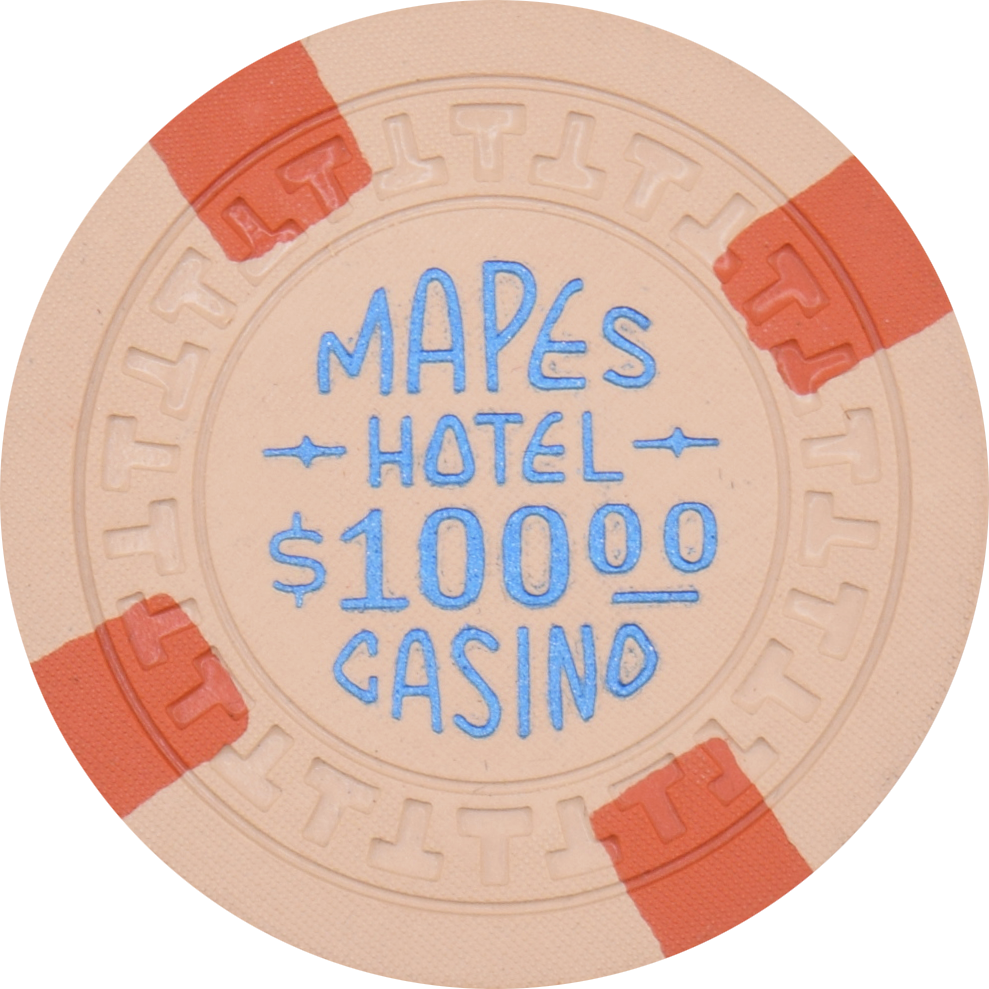 Mapes Casino Reno Nevada $100 Chip 1950s