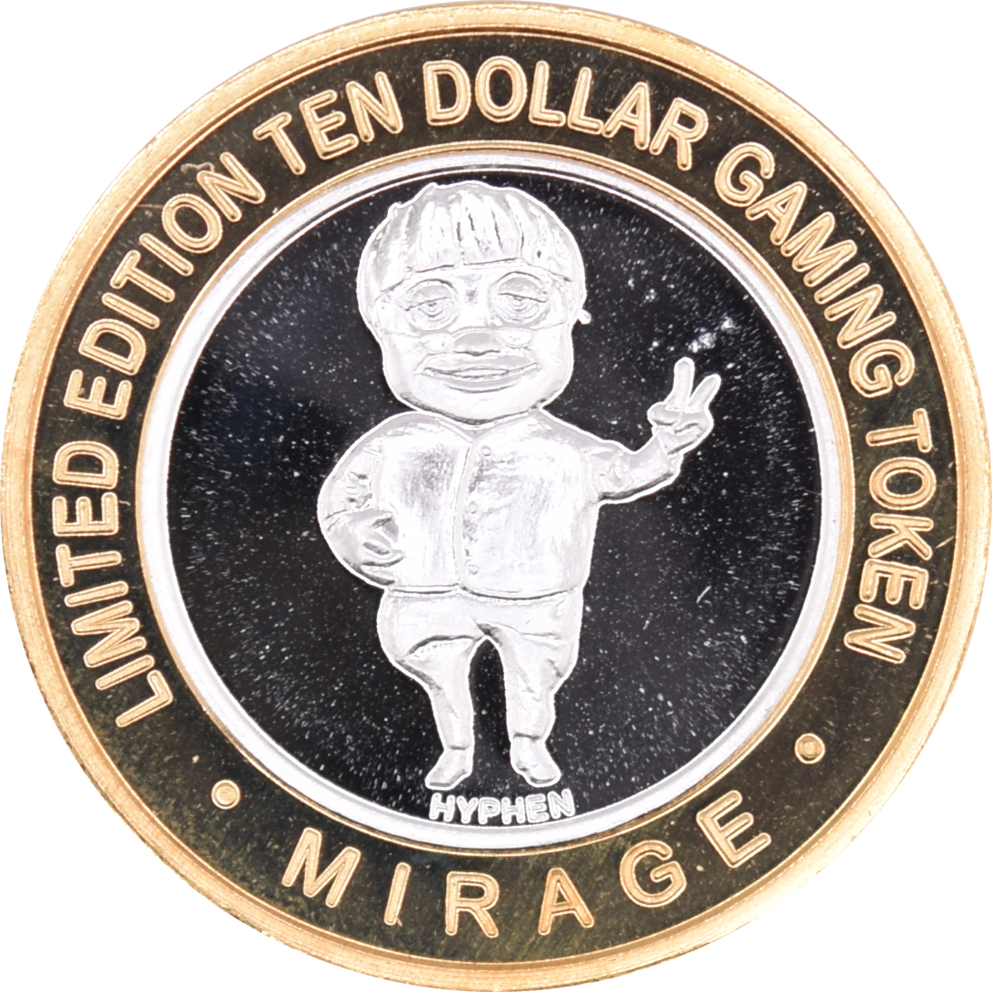 Mirage Casino Las Vegas "Hyphen" $10 Silver Strike Silver Clad 2013