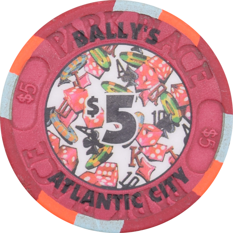 Bally's Casino Atlantic City New Jersey $5 Chip