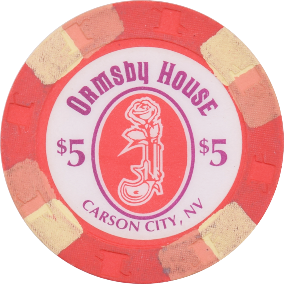 Ormsby House Casino Carson City Nevada $5 Chip 1995