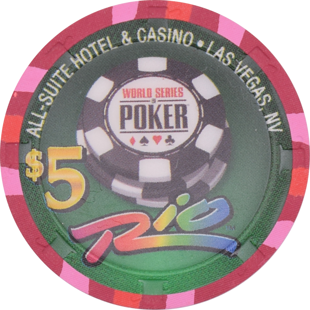 Rio Casino Las Vegas Nevada $5 WSOP Riding Aces Chip 2007