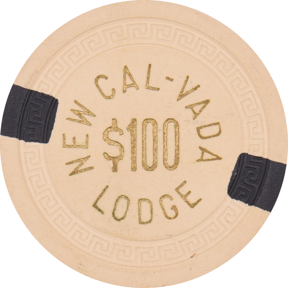 New Cal-Vada Lodge Casino Lake Tahoe Nevada $100 Chip 1950s