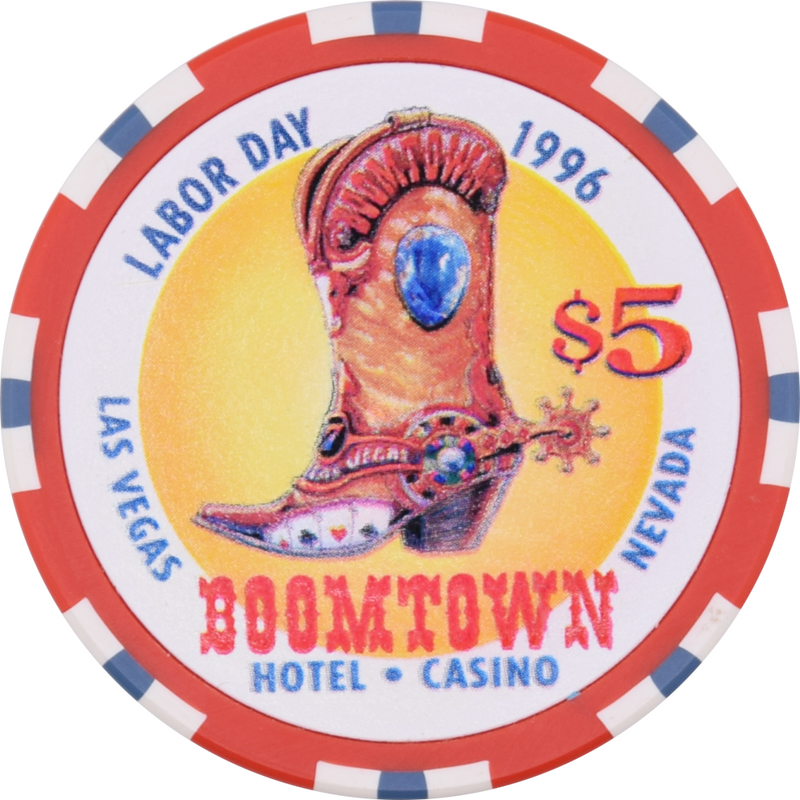 Boomtown Casino Las Vegas Nevada $5 Labor Day Chip 1996